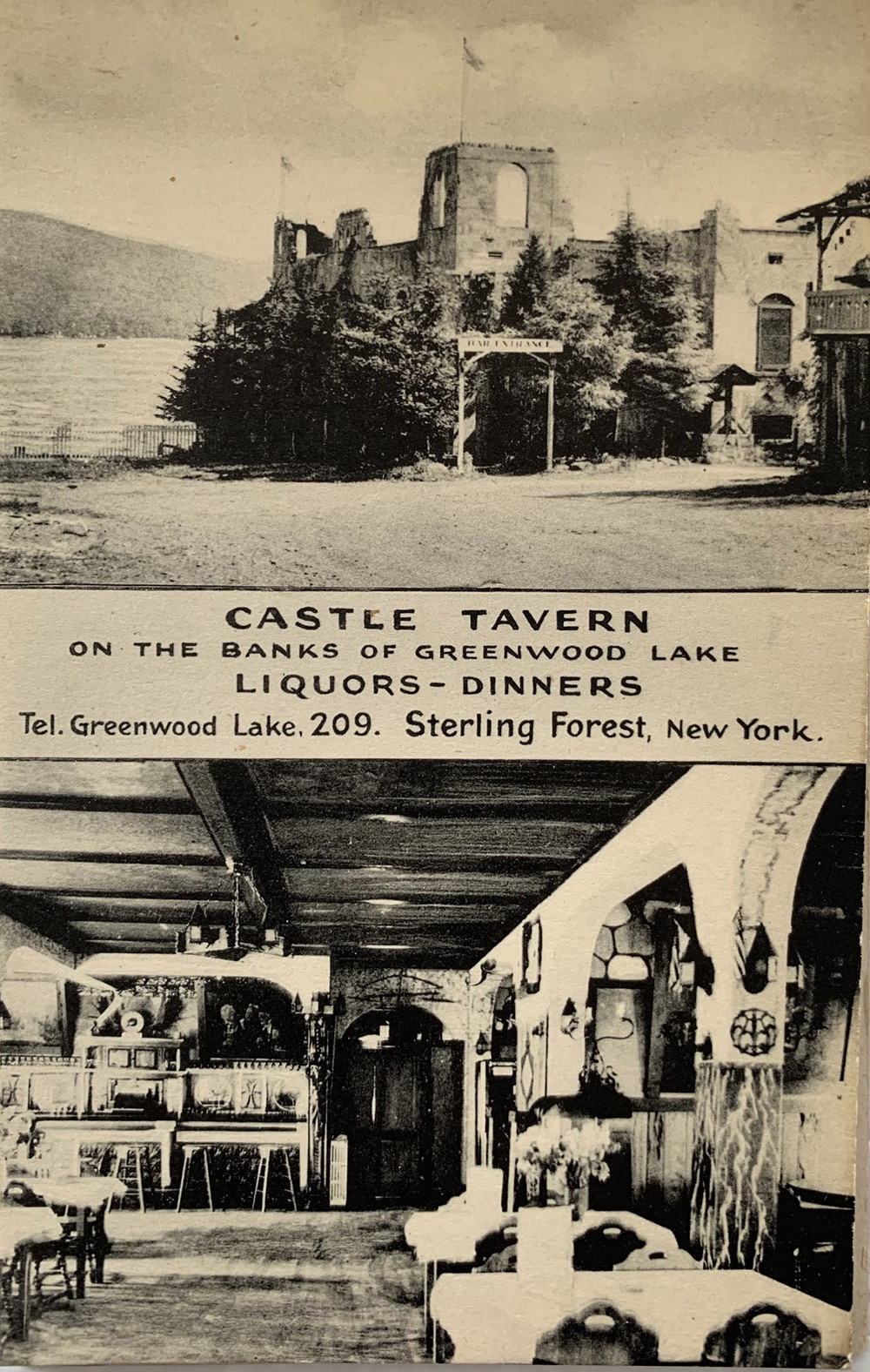 Castle Tavern vintage advertisement