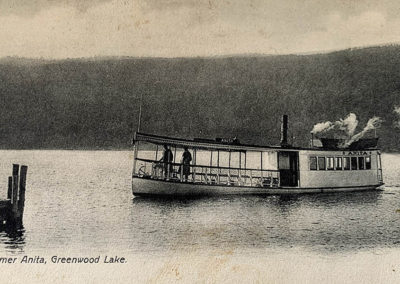 Drawing of boat on Greenwood Lake